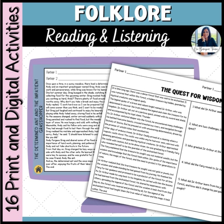 Basisonderwijs Lespakket | Lezen en Luisteren Folklore Passages & Activiteiten