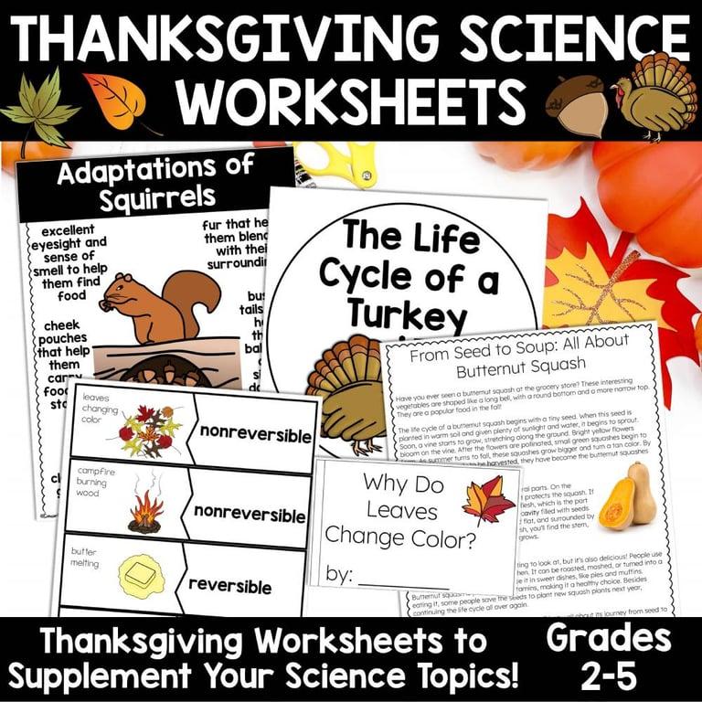 Basisonderwijs Lespakket | Thanksgiving Wetenschap Geen Voorbereiding Activiteiten