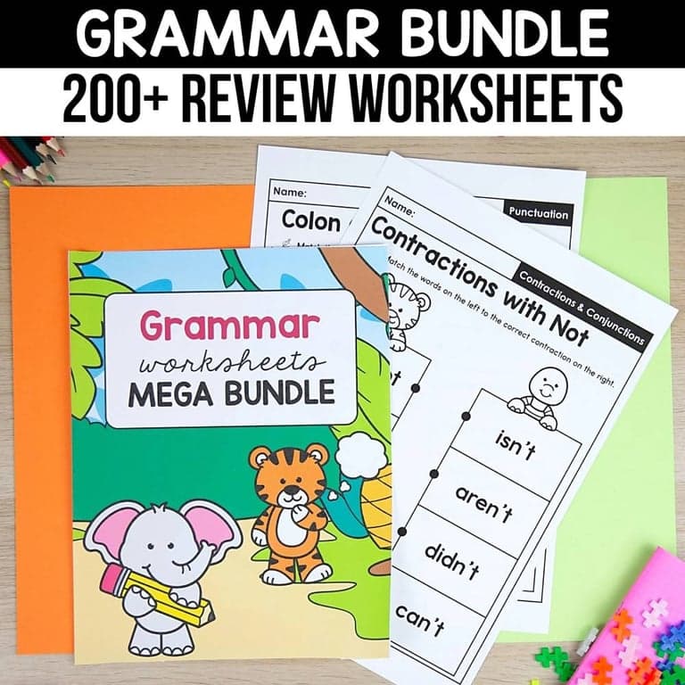 Basisonderwijs Lespakket | Grammatica Megabundel K-2e Klas