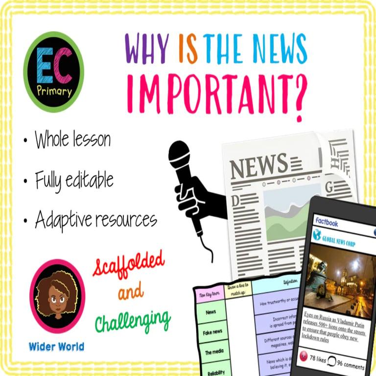 Basisonderwijs Lespakket | Waarom is het Nieuws Belangrijk? (Nepnieuws LKS2)