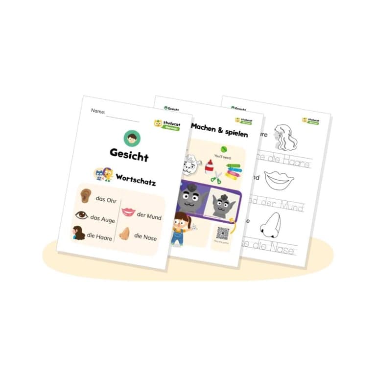 Basisonderwijs Lespakket | Duitse Gezichtsdelen Studiepakket
