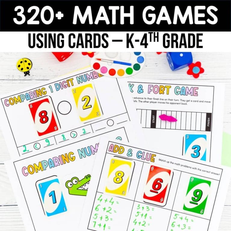 Basisonderwijs Game | Wiskunde Kaartspellen Mega Bundel - CCSS Afgestemd K-4de Graad