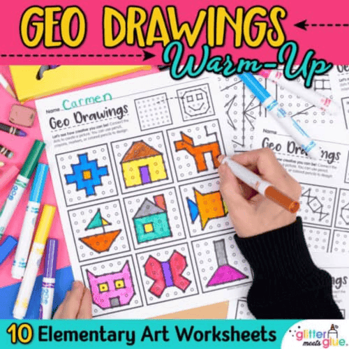 Basisonderwijs Werkblad | Geoboard-Tekenen (Engelstalig)