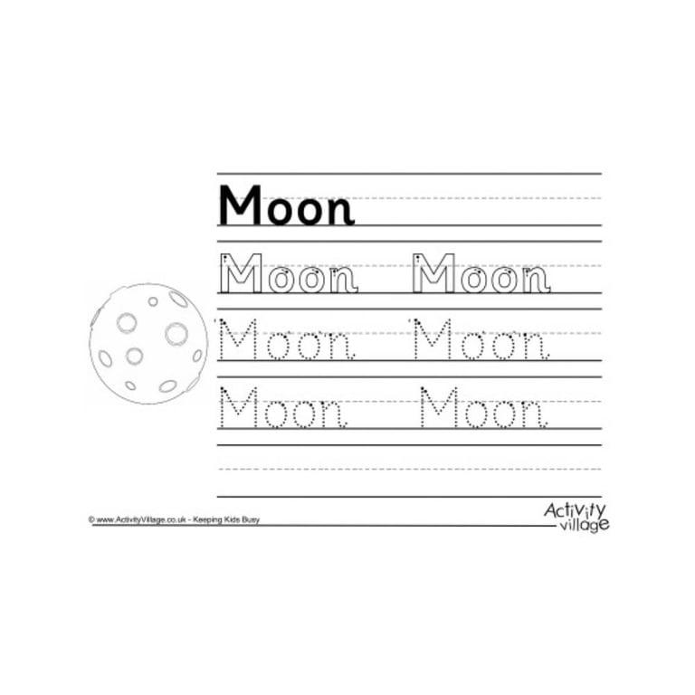 Basisonderwijs Werkblad | Handschrift van de Maan