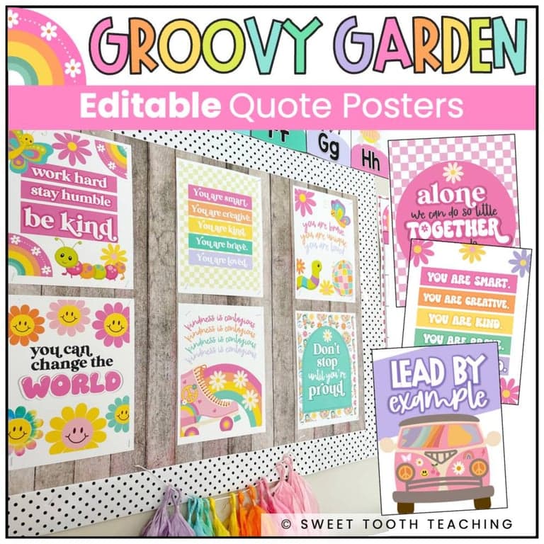 Basisonderwijs Poster | Bewerkbare Citaten Voor Klaslokaaldecoratie