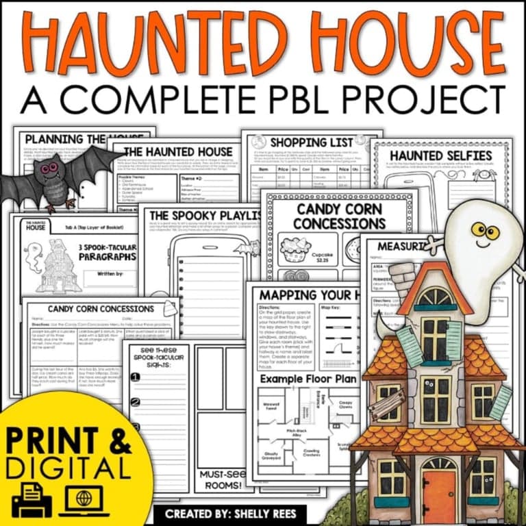 Basisonderwijs Lespakket | Halloween Projectonderwijs, Ontwerp een Spookhuis PGO (Engelstalig)