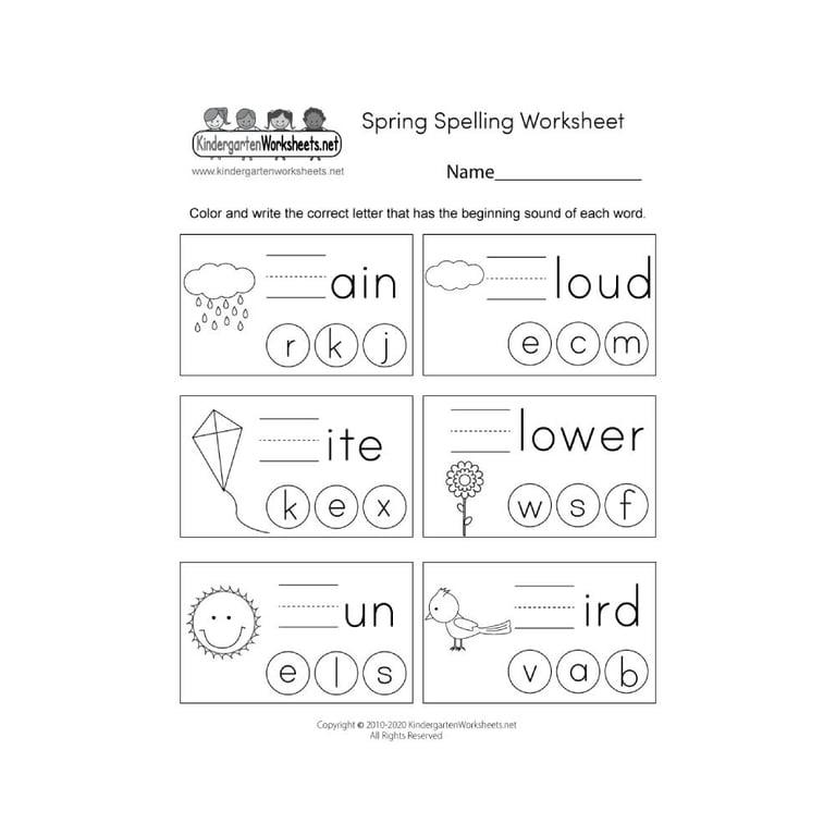 Basisonderwijs Werkblad | Gratis Lente Spelling Printable