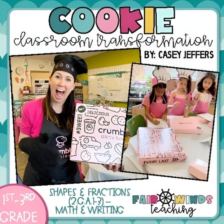 Basisonderwijs Lespakket | Cookie Classroom Transformatie (2.G.A.1-3) Vormen & Breuken