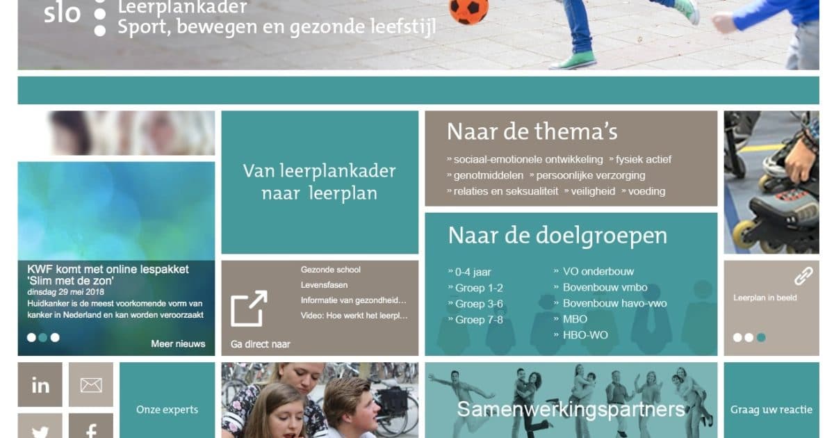 Leerplankader gezonde leefstijl