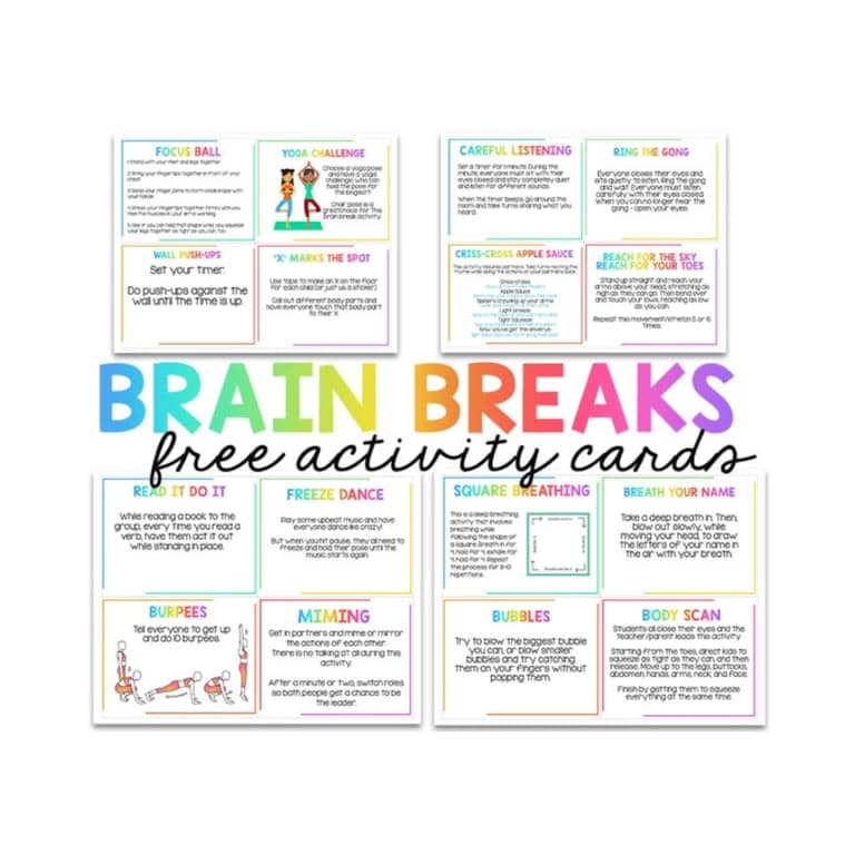 Basisonderwijs Energizer | Breinpauze Activiteitenkaarten (Engelstalig)