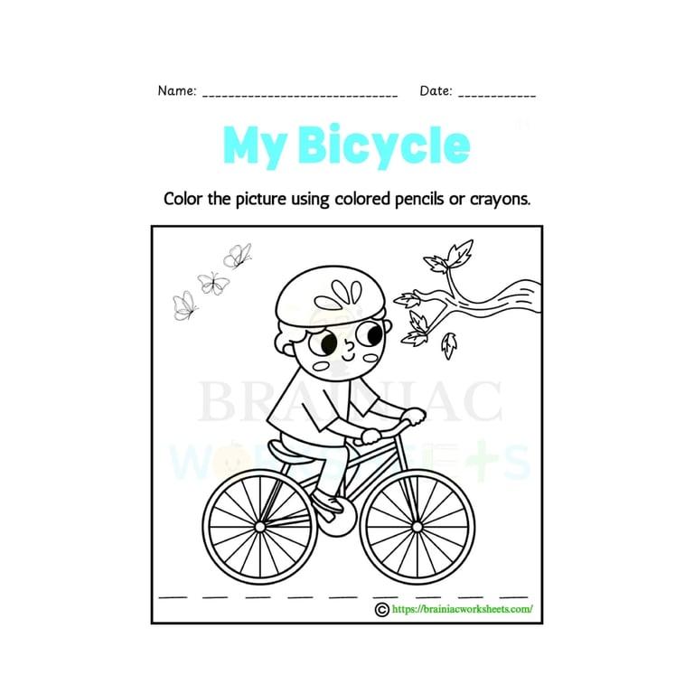 Basisonderwijs Werkblad | Mijn Fietstekening Werkblad voor Klas 1