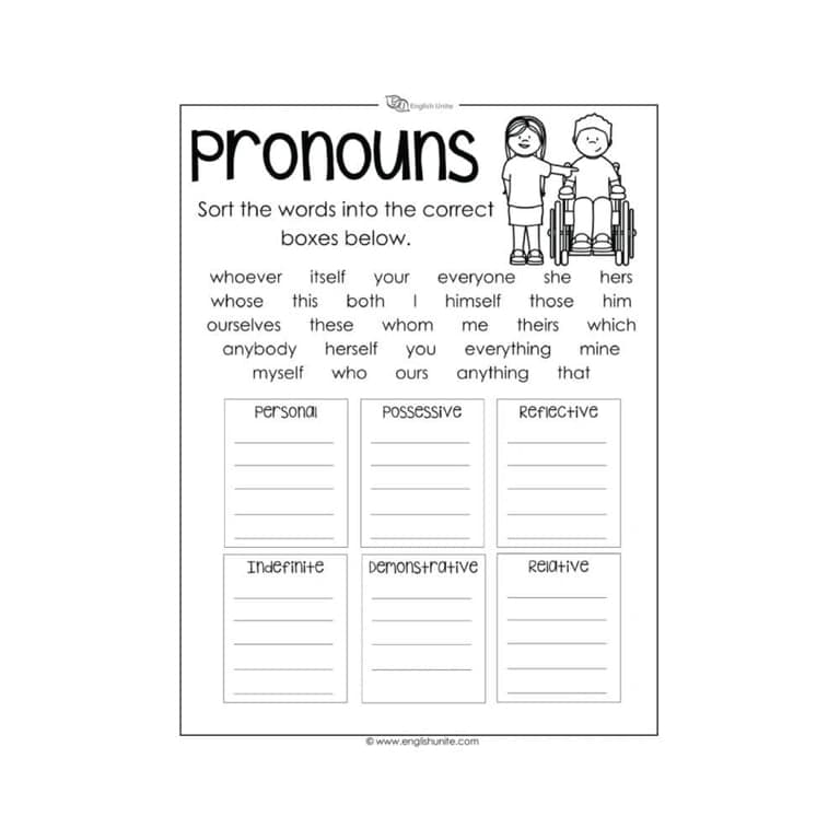 Basisonderwijs Werkblad | Voornaamwoorden