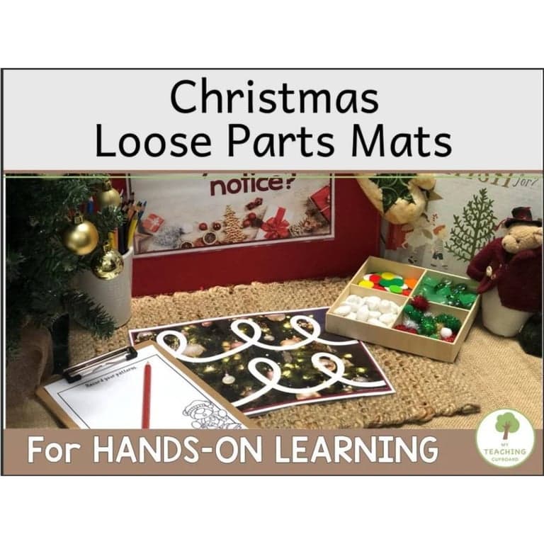 Basisonderwijs Materiaal | Kerstmis Losse Onderdelen Matten (Engelstalig)