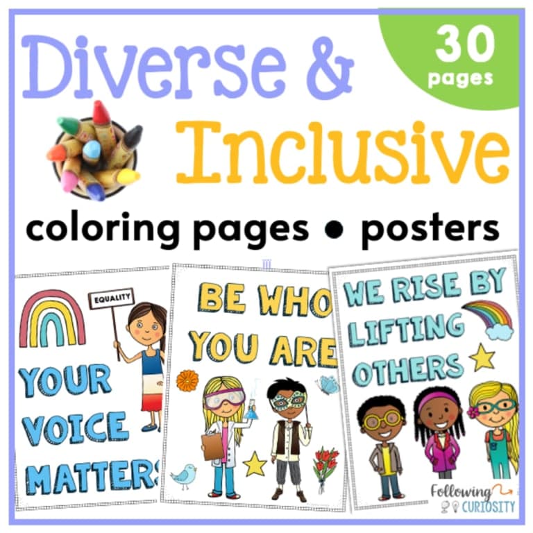 Basisonderwijs Poster | Diversiteit Posters - Diversiteit en Inclusie Kleurplaten, SEL Activiteit