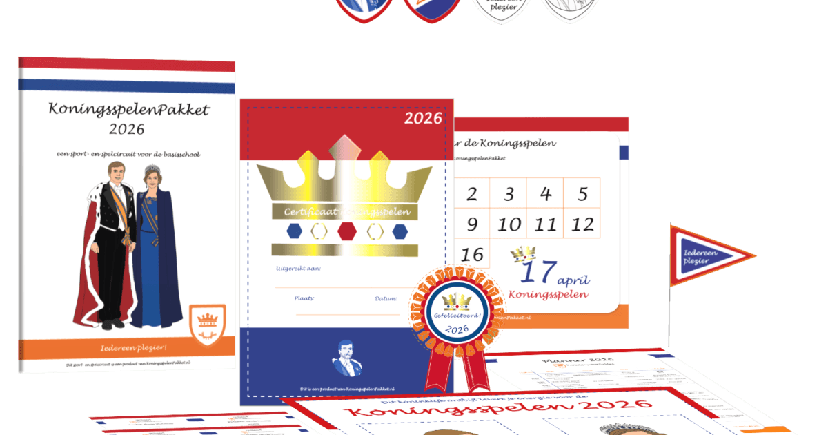 Gratis downloadbaar KoningsspelenPakket 2026 staat klaar voor scholen