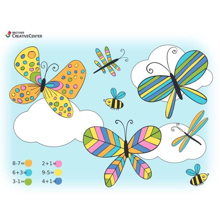 Basisonderwijs Werkblad | Wiskunde Kleuren op Nummer - Vlinder