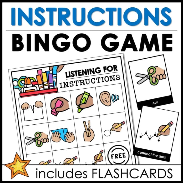 Basisonderwijs Lespakket | Klassikale Instructies ESL Bingo Spel + Woordenschat Flashcards