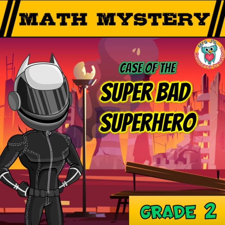 Basisonderwijs Spel | Gratis Wiskunde Mysterie: Geval van de Super Slechte Superheld - 2e graad Editie