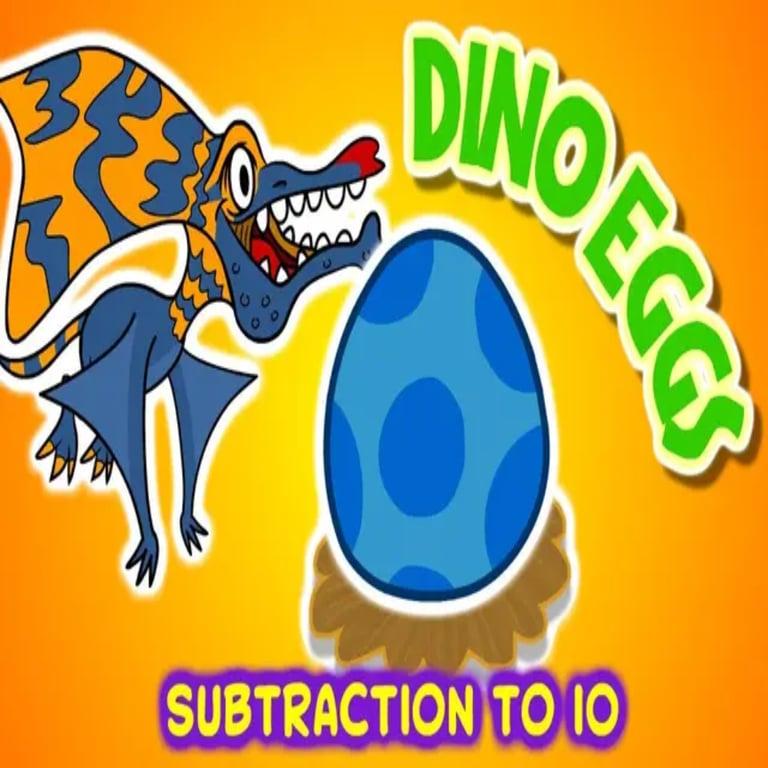 Basisonderwijs Spel | Dino Eieren - Aftrekken tot 10 Spel