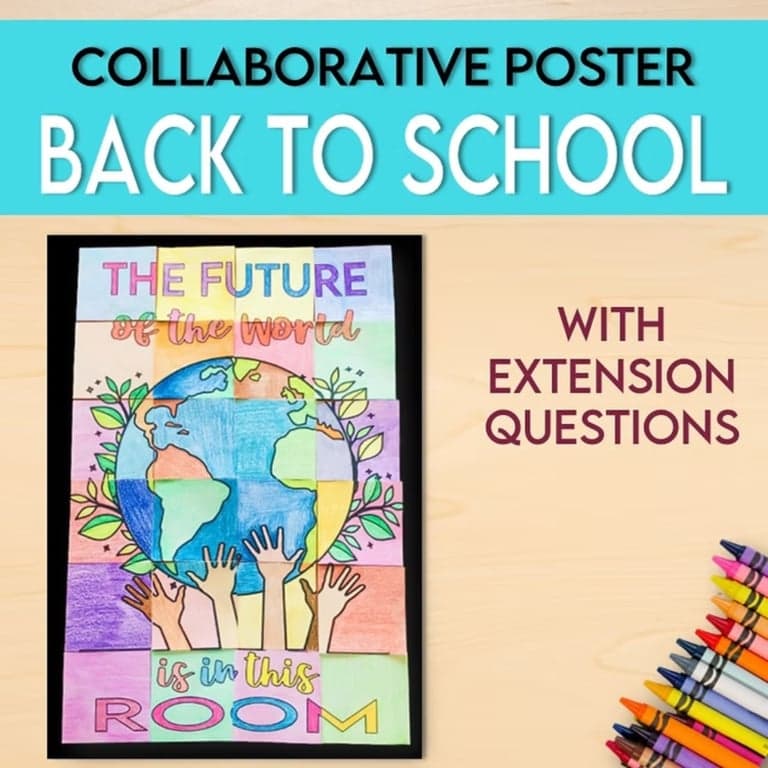 Basisonderwijs Poster | Terug naar School Samenwerkingsposter voor Teambuilding in de Klas