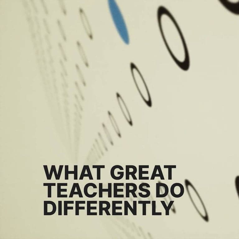 Basisonderwijs Masterclass | Wat Grote Leraren Anders Doen