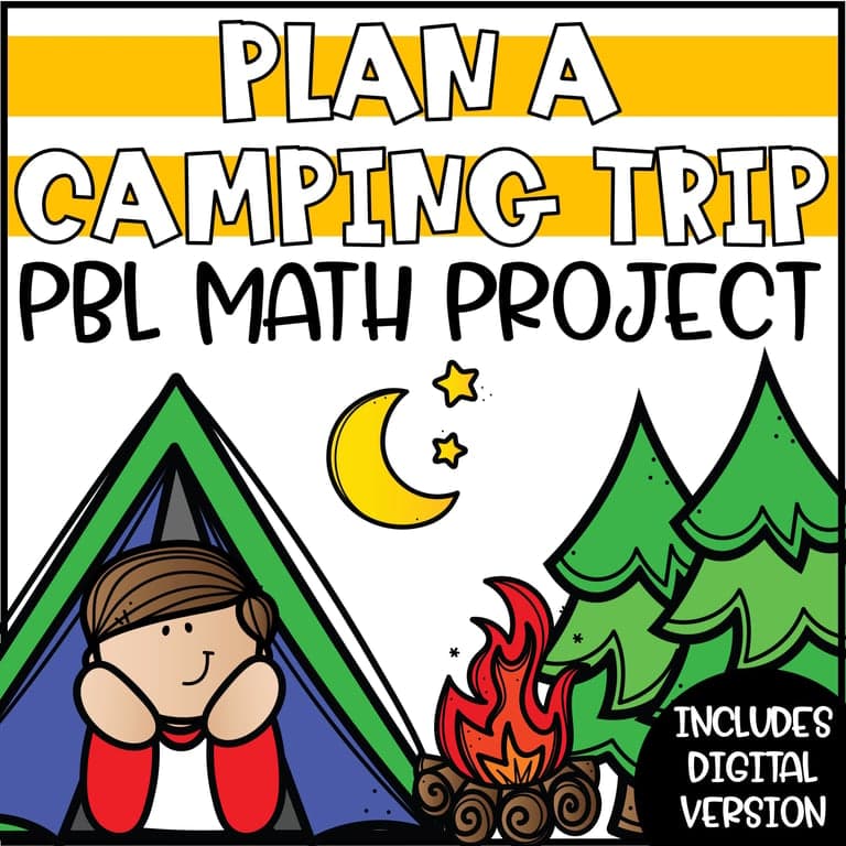 Basisonderwijs Lespakket | Plan een Kampeertrip Wiskundeproject (Engelstalig)