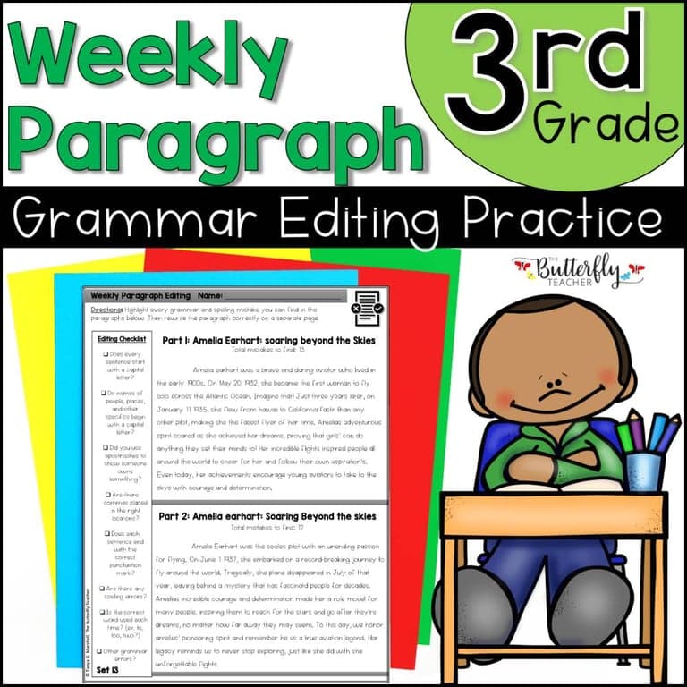 Basisonderwijs Werkblad | Reviseren en Bewerken Leuke Grammatica Oefening Voor Groep 3