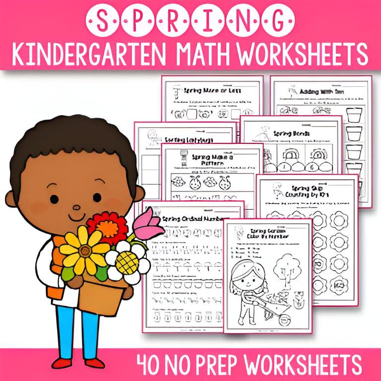 Basisonderwijs Werkblad | Lente Rekenactiviteiten Voor de Kleuterschool