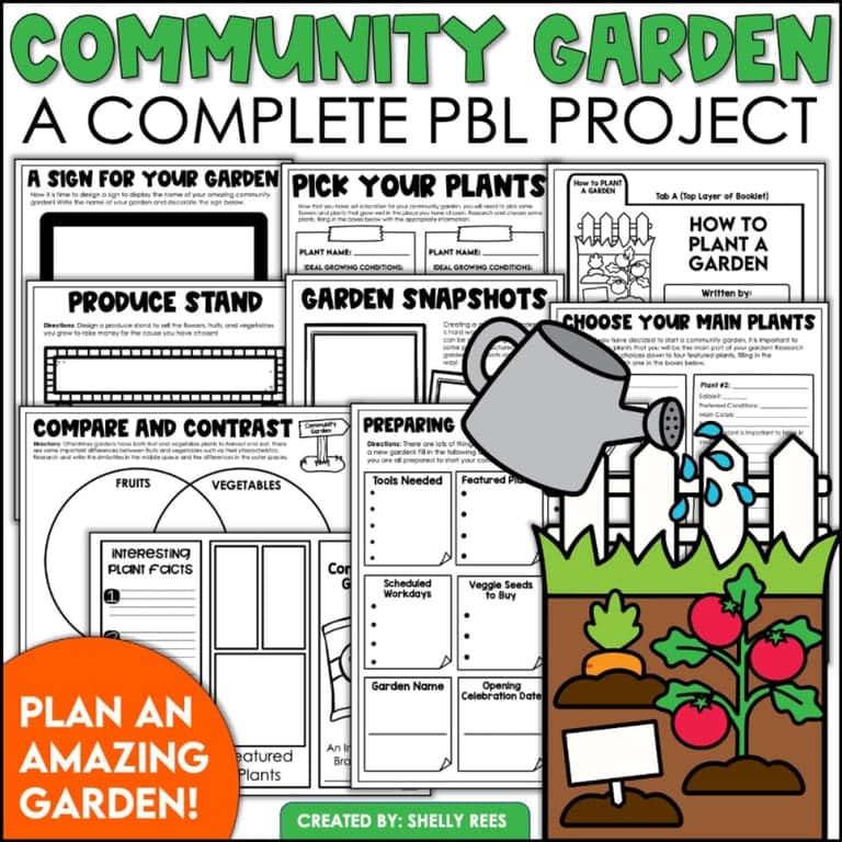 Basisonderwijs Lespakket | Plan een Community Garden Projectmatig Leren Activiteiten (Engelstalig)
