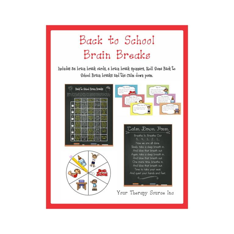 Basisonderwijs Energizer | Back to School Brain Breaks van Your Therapy Source