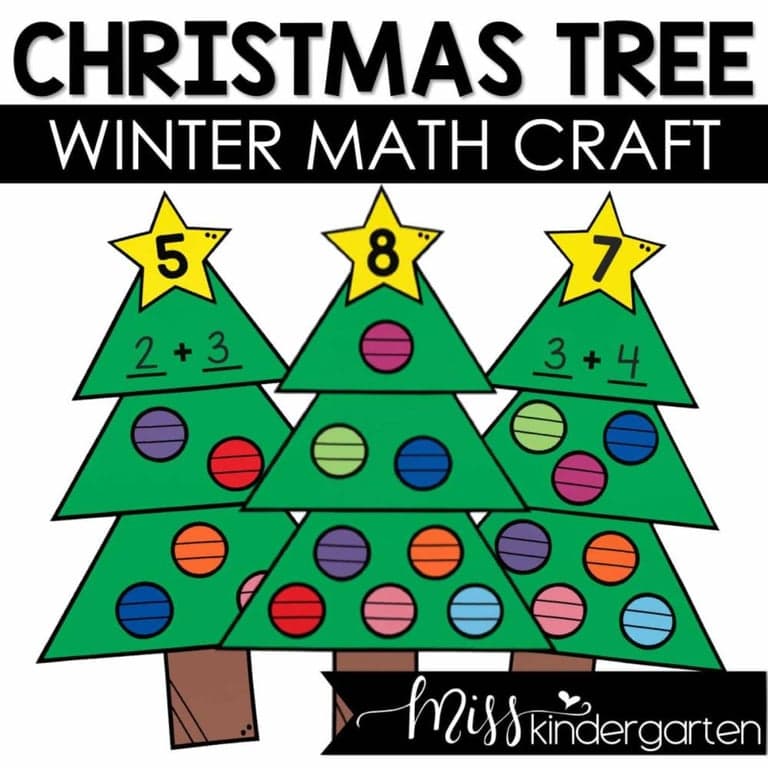 Basisonderwijs Materiaal | Kerstmis Boom Wiskunde Knutsel