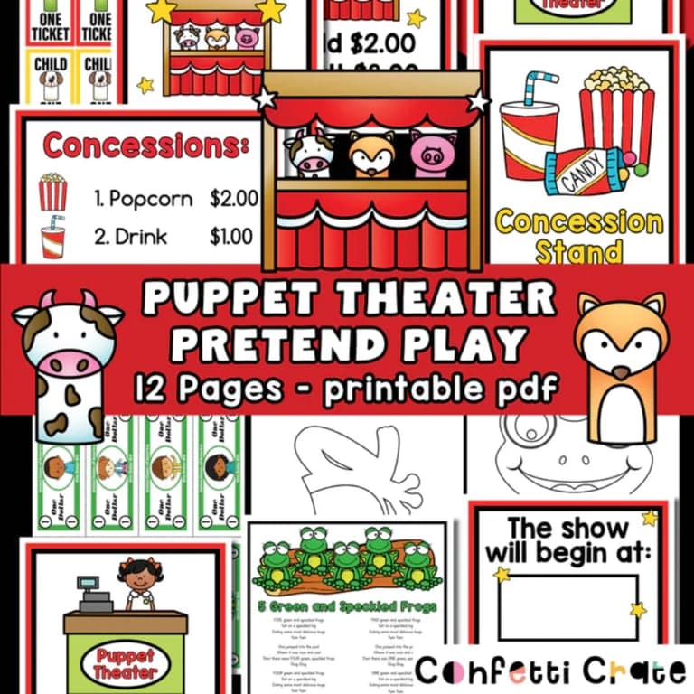 Basisonderwijs Materiaal | Poppentheater Doen Alsof - Printbaar PDF-Bestand (Engelstalig)