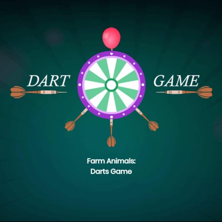 Basisonderwijs Spel | Boerderijdieren Darts Spel: Dierenspel voor Klas 1