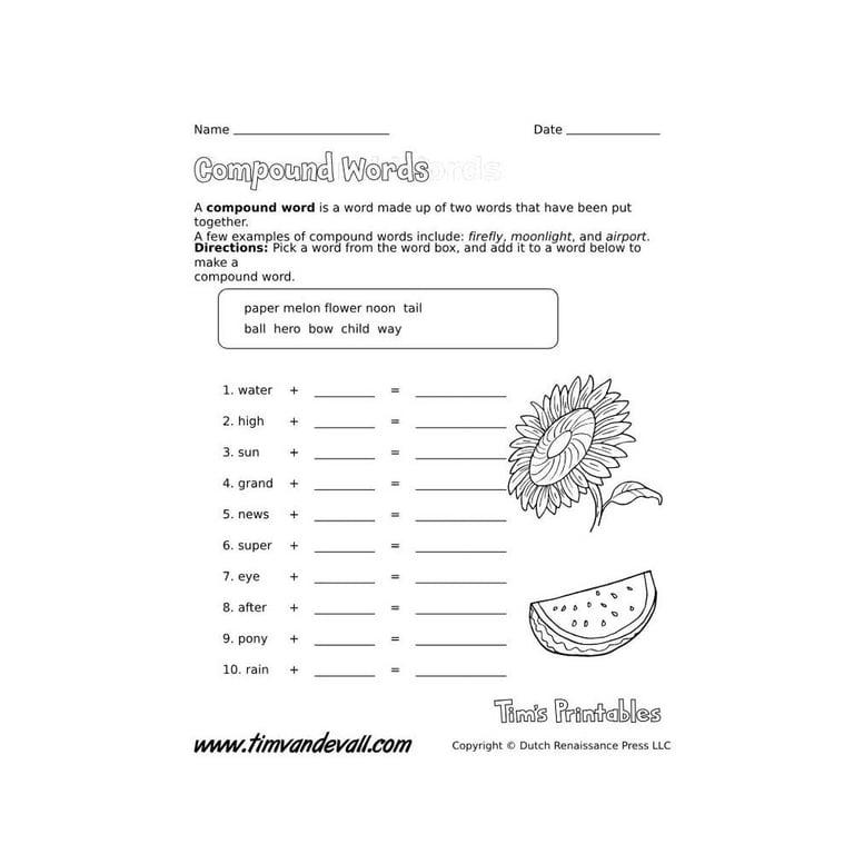 Basisonderwijs Werkblad | Samengesteld Woord