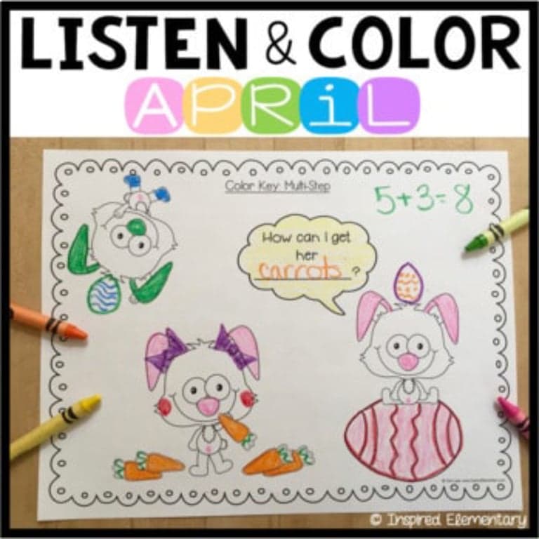 Basisonderwijs Lespakket | Luisteren en Kleuren April - Instructies Volgen Activiteiten