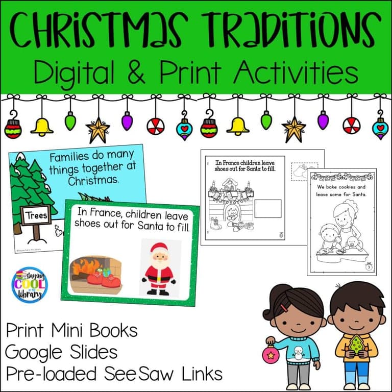 Basisonderwijs Lespakket | Kerstmis Tradities Print en Digitale Miniboeken