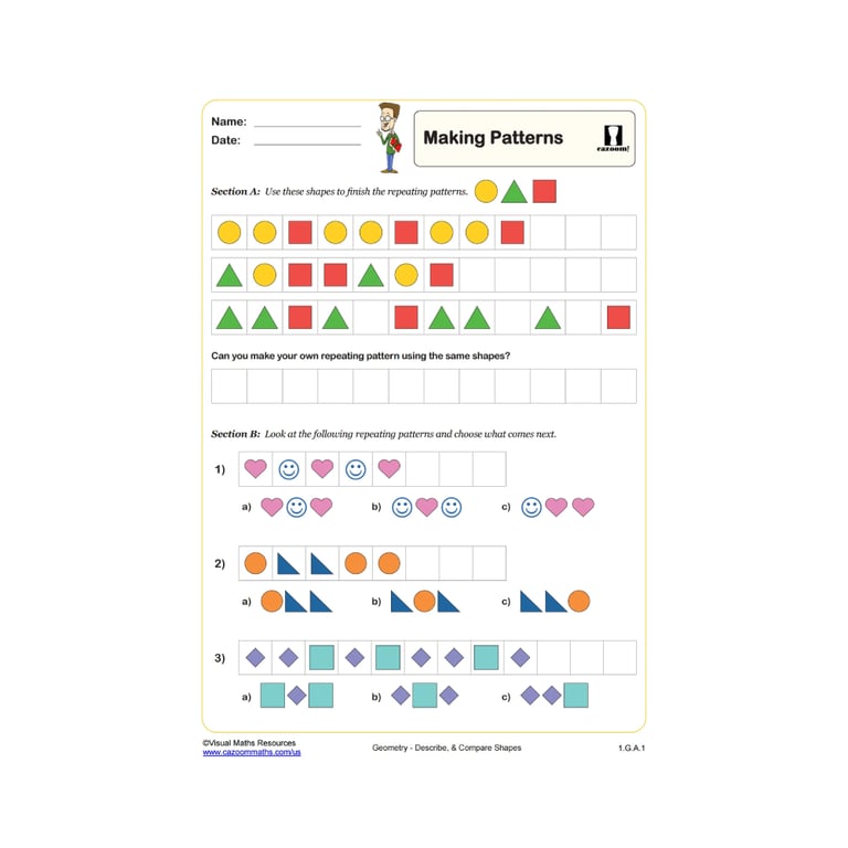Basisonderwijs Werkblad | Patronen Maken Werkblad