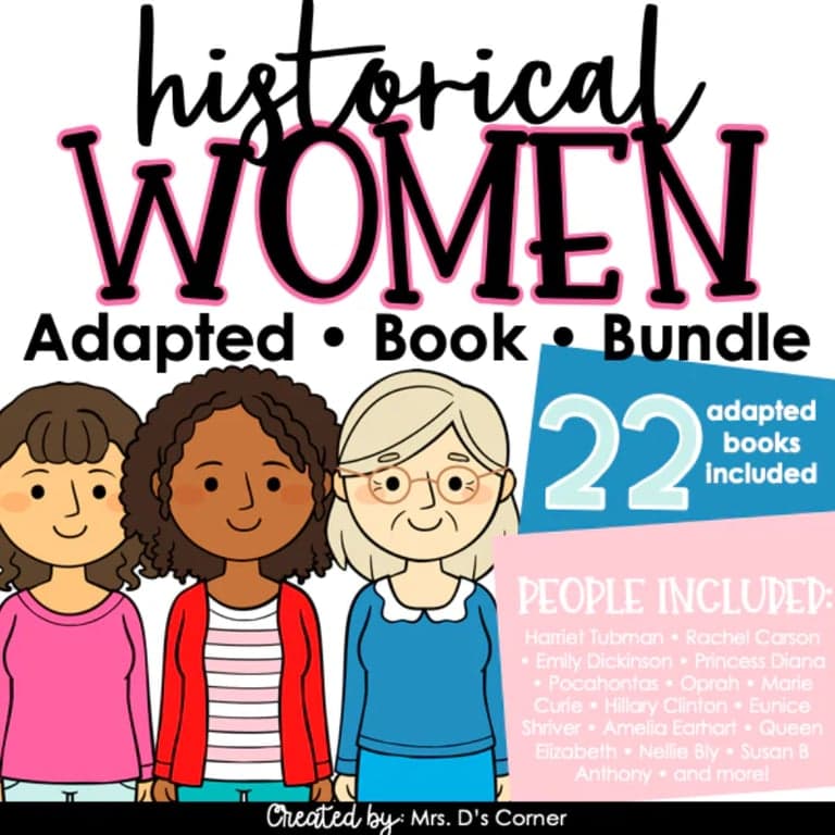 Basisonderwijs Materiaal | Vrouwengeschiedenis Aangepast Boekenbundel - 22 Beroemde Vrouwen uit de Geschiedenis