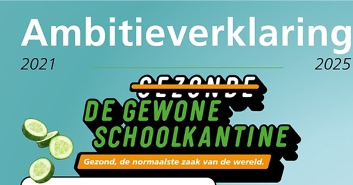 Helft alle schoolkantines gezond