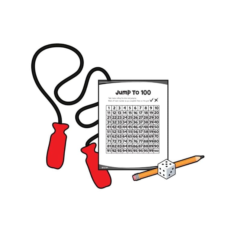 Basisonderwijs Lesidee | Spring naar 100 (Engelstalig)