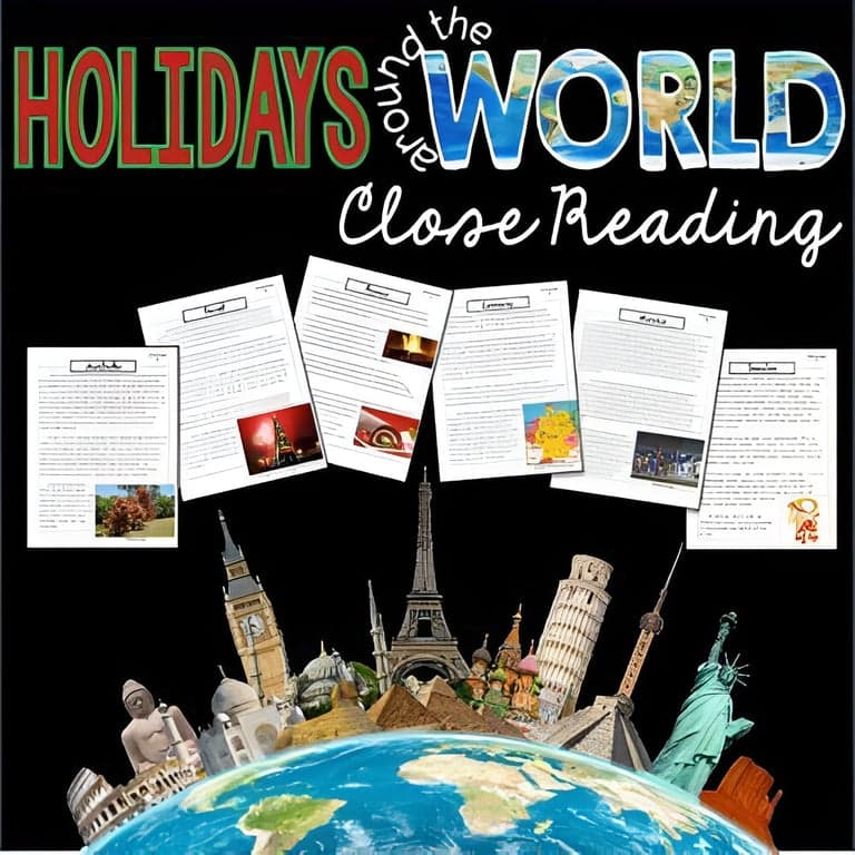 Basisonderwijs Werkblad | Vakantie Rond de Wereld - Gedifferentieerd Lezen Passages