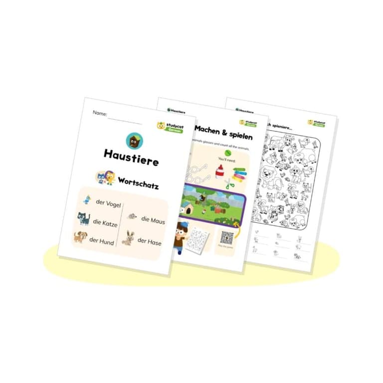 Basisonderwijs Lespakket | Duitse Dieren en Huisdieren Studiepakket