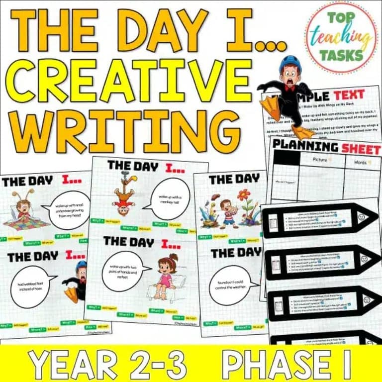 Basisonderwijs Lespakket | De Dag Dat Ik... Creatieve Schrijfactiviteiten Jaar 2-3