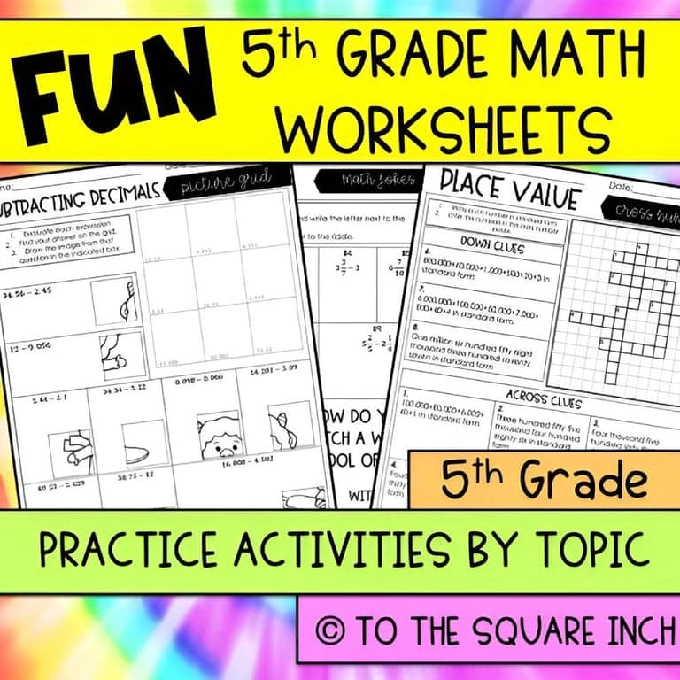 Basisonderwijs Werkblad | Fun 5th Grade Math