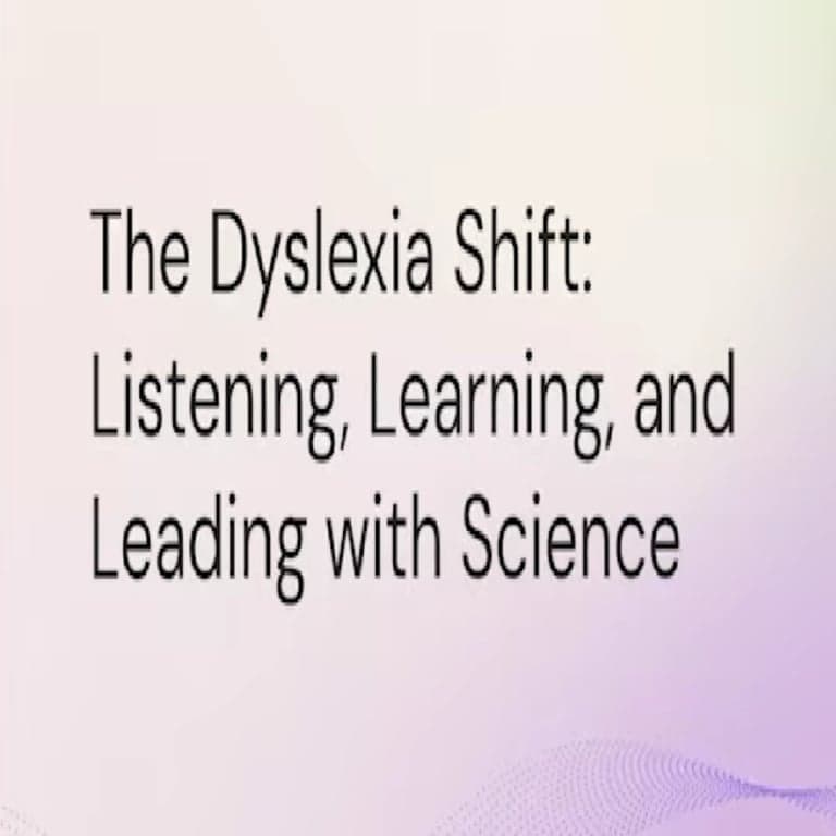 Basisonderwijs Webinar | De Dyslexie Verschuiving: Luisteren, Leren en Leiden met Wetenschap (Engelstalig)