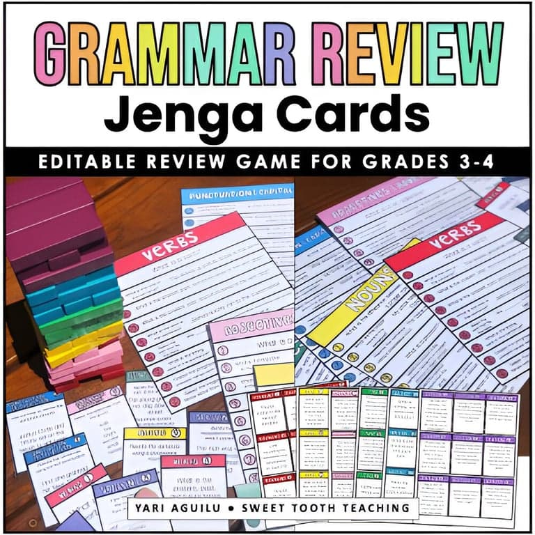 Basisonderwijs Spel | Grammatica Overzicht Jenga