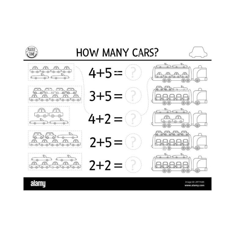 Basisonderwijs Werkblad | Hoeveel Auto's?
