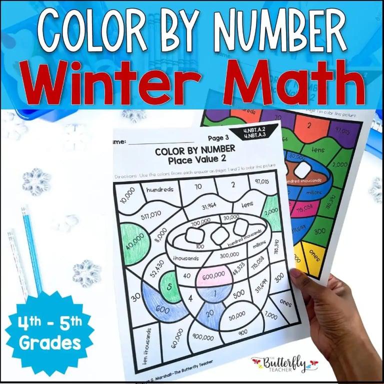 Basisonderwijs Werkblad | 4e Graad Winter Math Fun Werkbladen