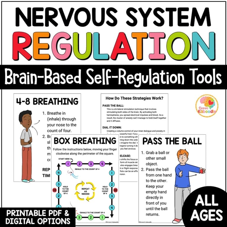 Basisonderwijs Materiaal | Regulatie van het Zenuwstelsel voor Kinderen: Zelfregulatieposters Prikbord