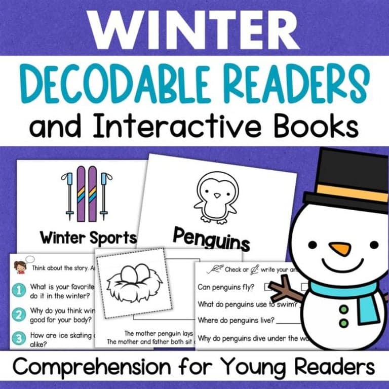 Basisonderwijs Werkboek | Winter Lezen Begrijpend Miniboeken Decodeerbare Verhalen Met Vragen